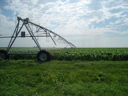 Agiricultural Field with pump