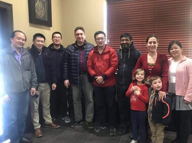 Farewell party for Yu, Perfect Diner, Lincoln, December 2018