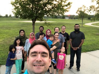 Farewell party for Abdul, Densmore Park, Lincoln, August 2018