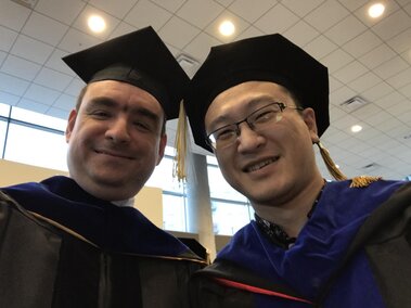 Yu's graduation commencement, Pinnacle Bank Arena, December 2018