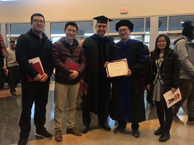 Yu's graduation commencement, Pinnacle Bank Arena, December 2018