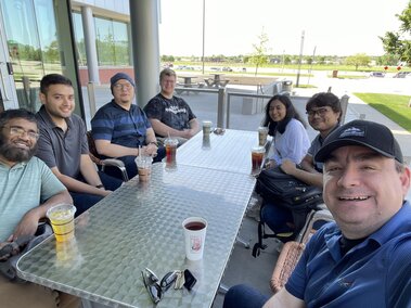 Spring 2022 semester-end tea time hangout, Lincoln, May 2022